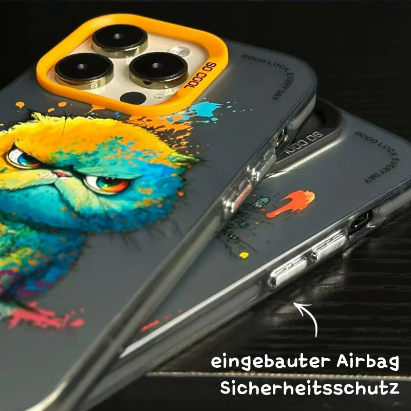 CASE PARA IPHONE COM GRAFITE E PINTURA A ÓLEO