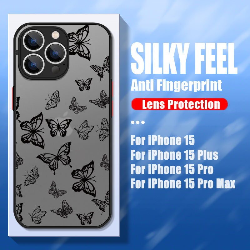Butterfly Translucent Matte Hard Case for iPhone